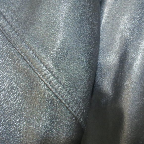 AUS-MOUTON AUSTRALIA - vintage double breasted leather coat - size med - Picture 5 of 8